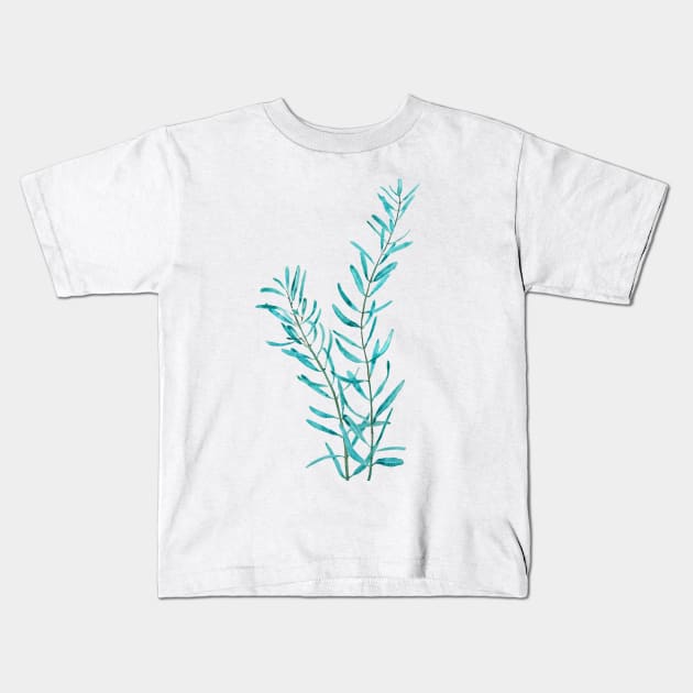 olive leaf Kids T-Shirt by colorandcolor